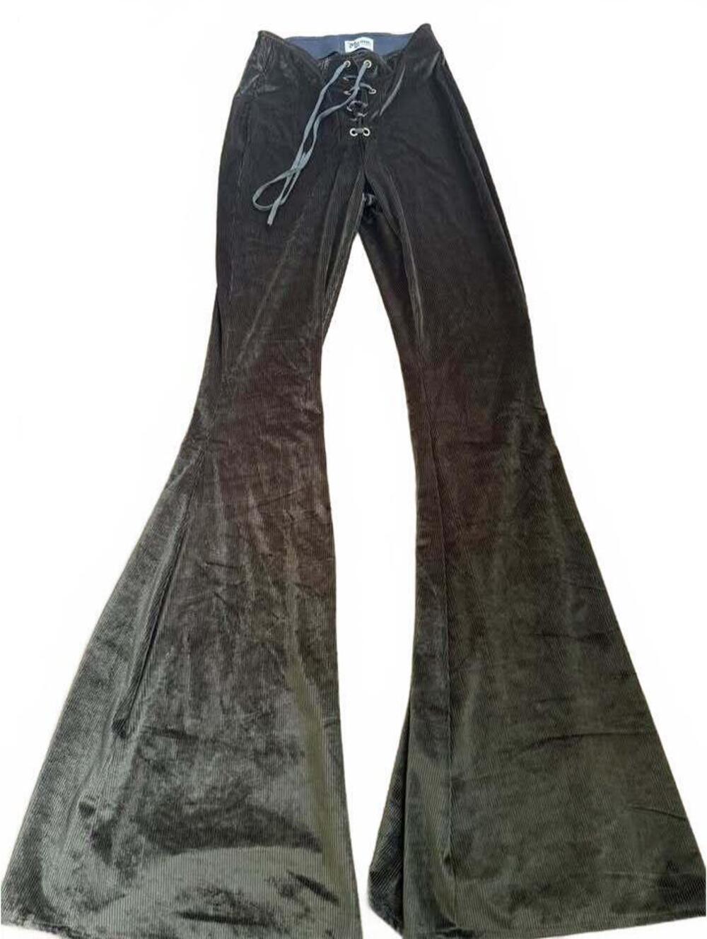 Show Me Your Mumu Lace Up Bell Bottoms Sz XS 23x34